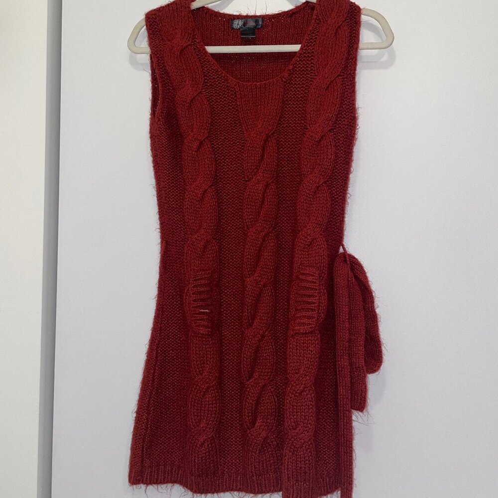 j.j.basics red knit dress